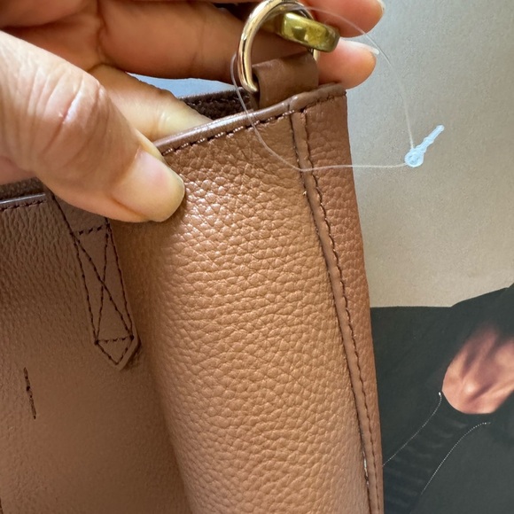 LOFT Tan Leather City Tote Bag 🪴price is firm🪴 - Picture 3 of 6